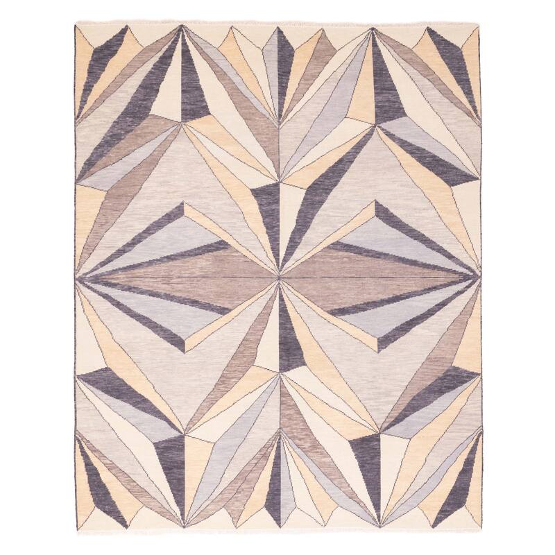 ECARPETGALLERY Hand-knotted Pak Finest Marrakesh Light Grey Wool Rug - 8'1 x 9'10