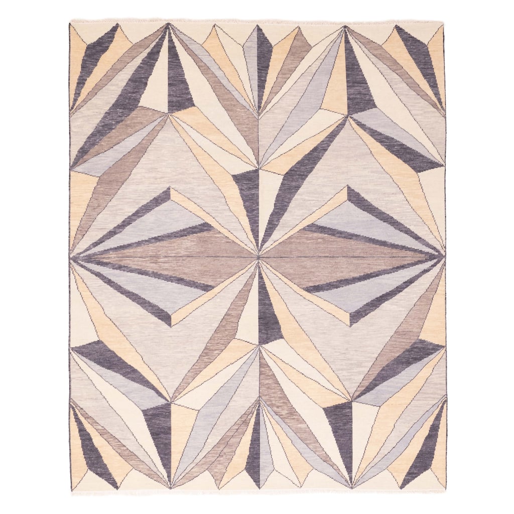 ECARPETGALLERY Hand-knotted Pak Finest Marrakesh Light Grey Wool Rug - 8'1 x 9'10