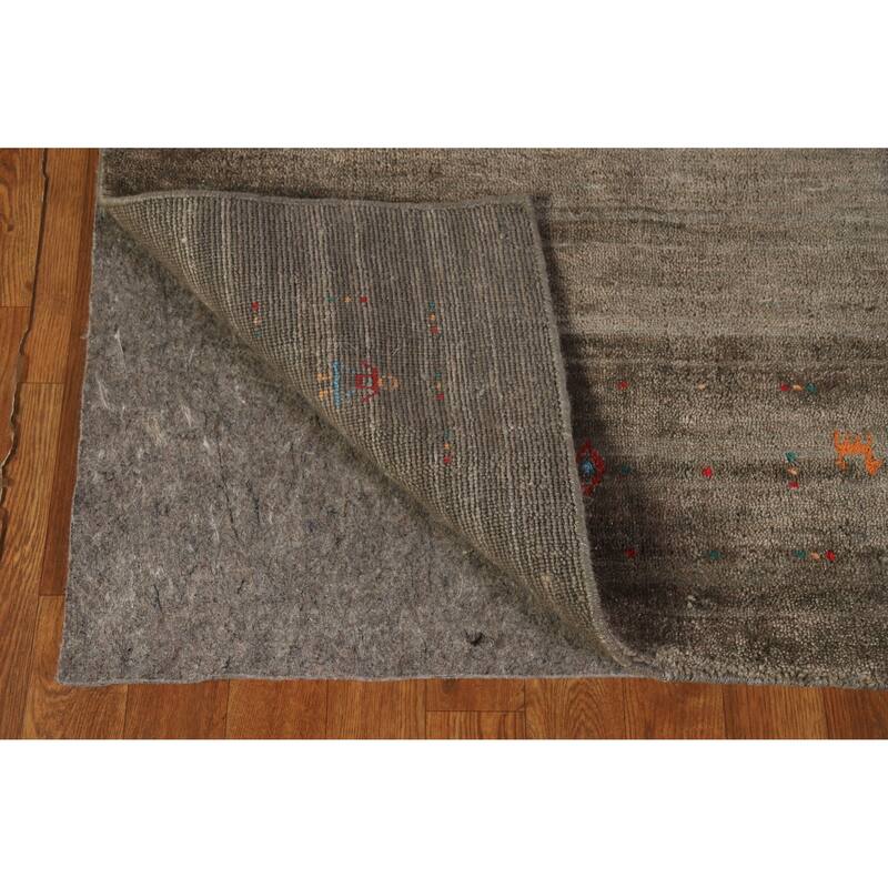 Hand Knotted Oriental 100% Wool Carpet Tribal Tribal Brown Gabbeh Area Rug - 8' 1'' X 5' 0''