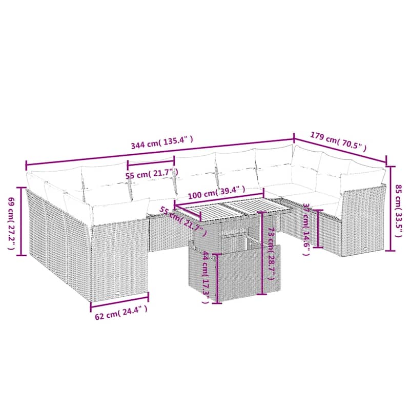 vidaXL Garden Sofa Set