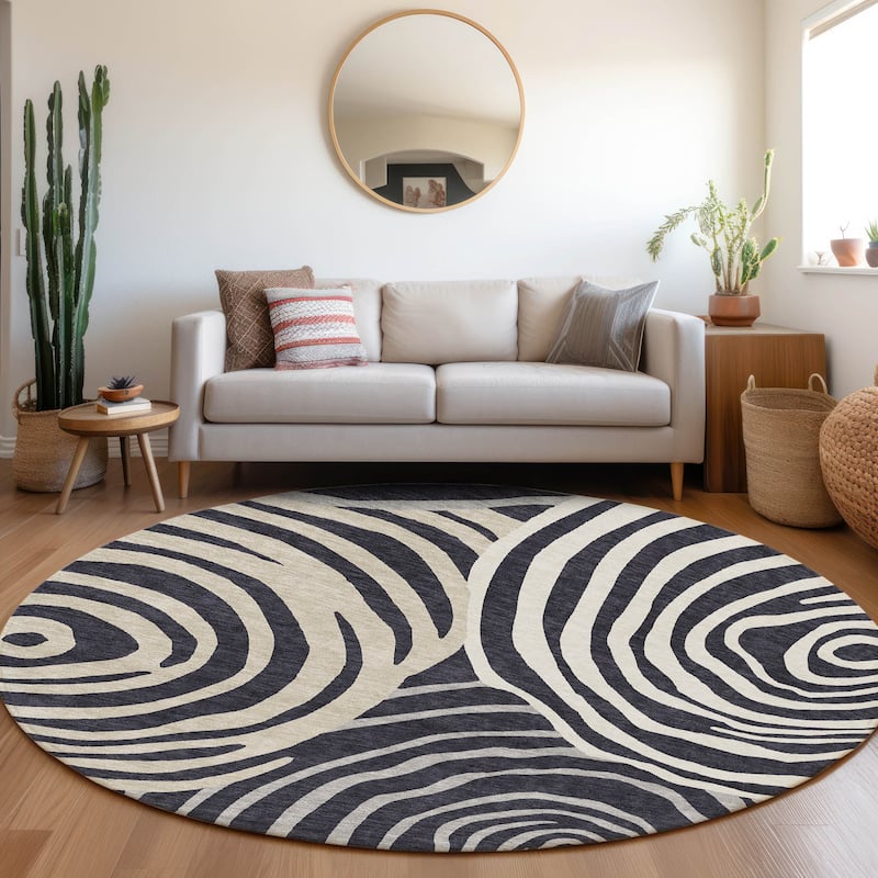 Machine Washable Indoor/ Outdoor Chantille Contemporary Dimensions Rug