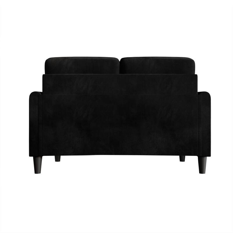 Clayfell Goliad Velvet Arm Loveseat with Pocket Spring, Soft Cushions, Clean Lines Design