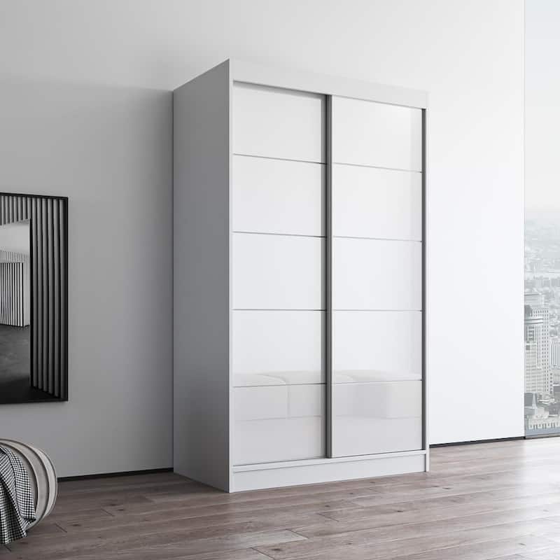 Aria 2 Door Modern High Gloss Wardrobe Armoire