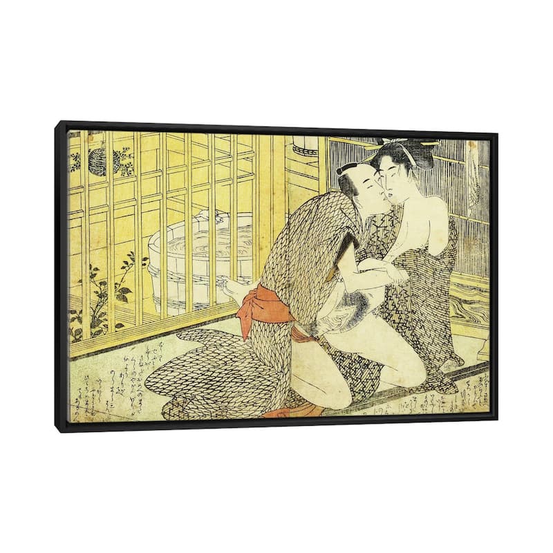 iCanvas "Bathhouse Sessions 2" by Unknown Artist Framed Canvas Print - Black - 32x48