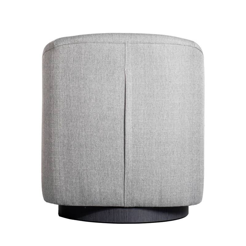 Traditional Club Style Accent Chair with 360° Swivel Metal Base