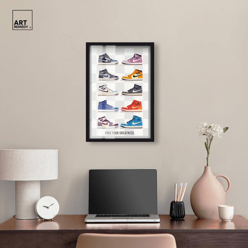 Find Your Greatness Sneakers Shadowbox by Art Remedy