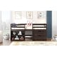 preview thumbnail 18 of 55, Multifunctional Design Loft Bed with Two Shelves and Two Drawers, Maximized Storage Space, Twin Size