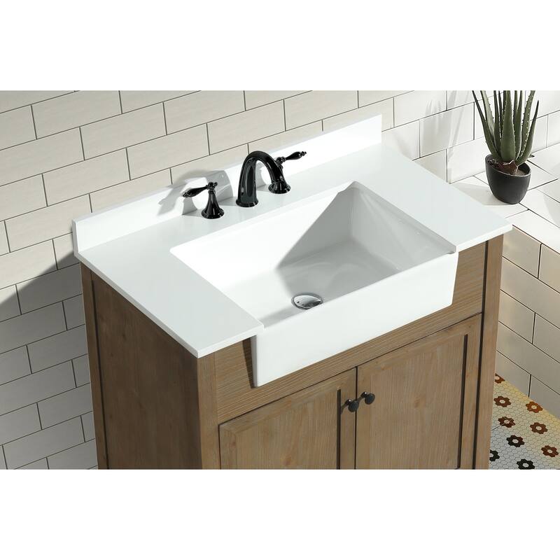 Ari Bath, Sally 36" Bathroom Vanity, Weathered Fir Finish