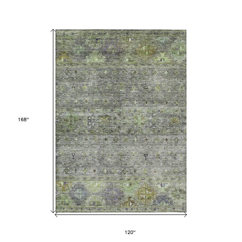 HomeRoots Floral Transitional Rectangle Outdoor Rug