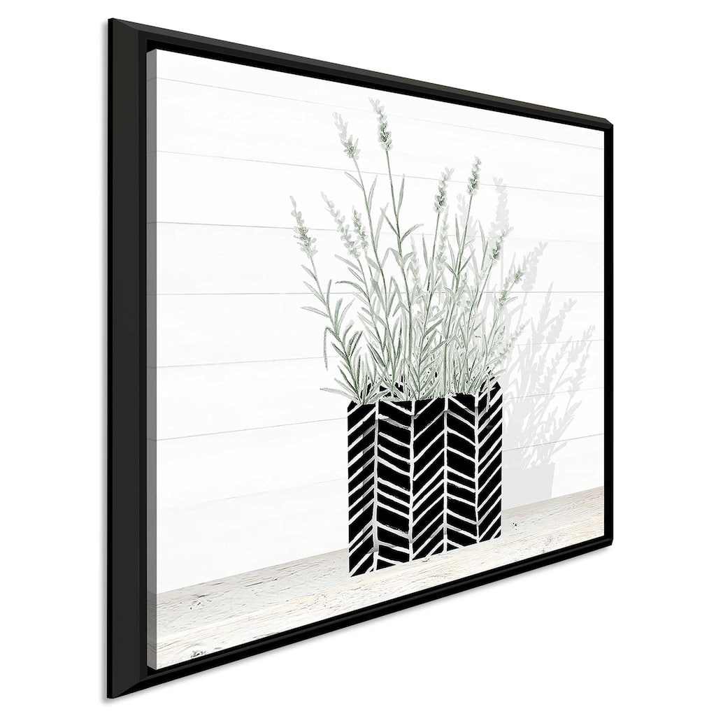 "Lavender In Modern Pot I" Print on Floating Canvas