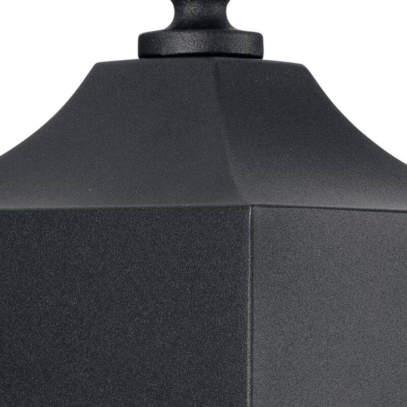 Birkdale Collection One-Light Textured Black Outdoor Wall Lantern - 7 in x 9.5 in x 23.25 in
