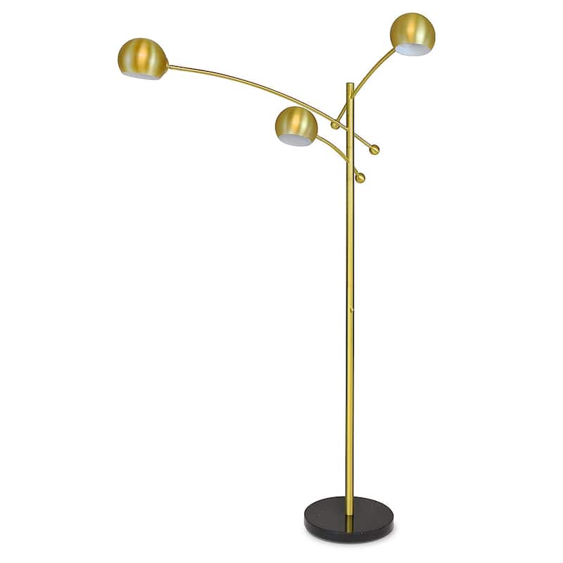 HOMEGLAM Spheres 85"H 3 light Swivel Arm Floor Lamp
