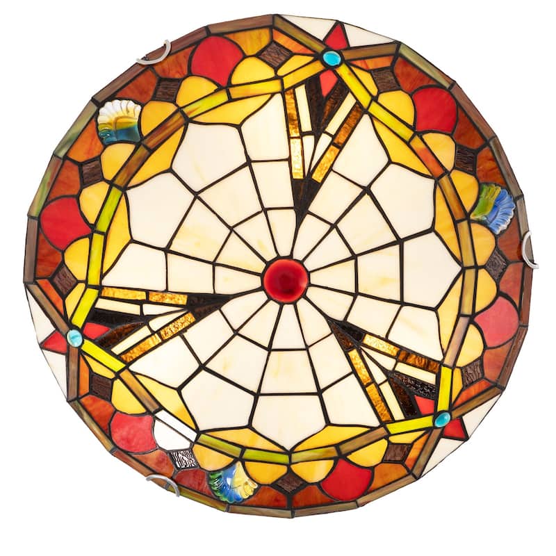 Stained Glass Flush Mount Tiffany Ceiling Light Entryway Lighting