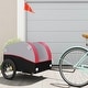 preview thumbnail 27 of 59, vidaXL Bike Trailer Kids Bicycle Cargo Wagon Buggy Carriage Cycle Trailer Iron 49.6" x 24.8" x 24.8" - Black and red