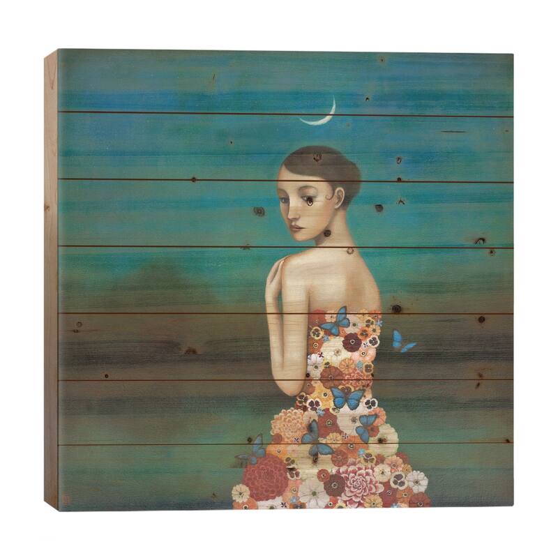 Reflective Nature Print On Wood by Duy Huynh - Multi-Color - 26x26x1.5