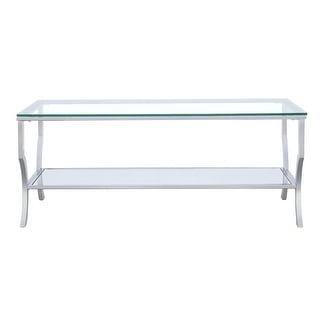 Saide Rectangular Glass Top Coffee Table Chrome
