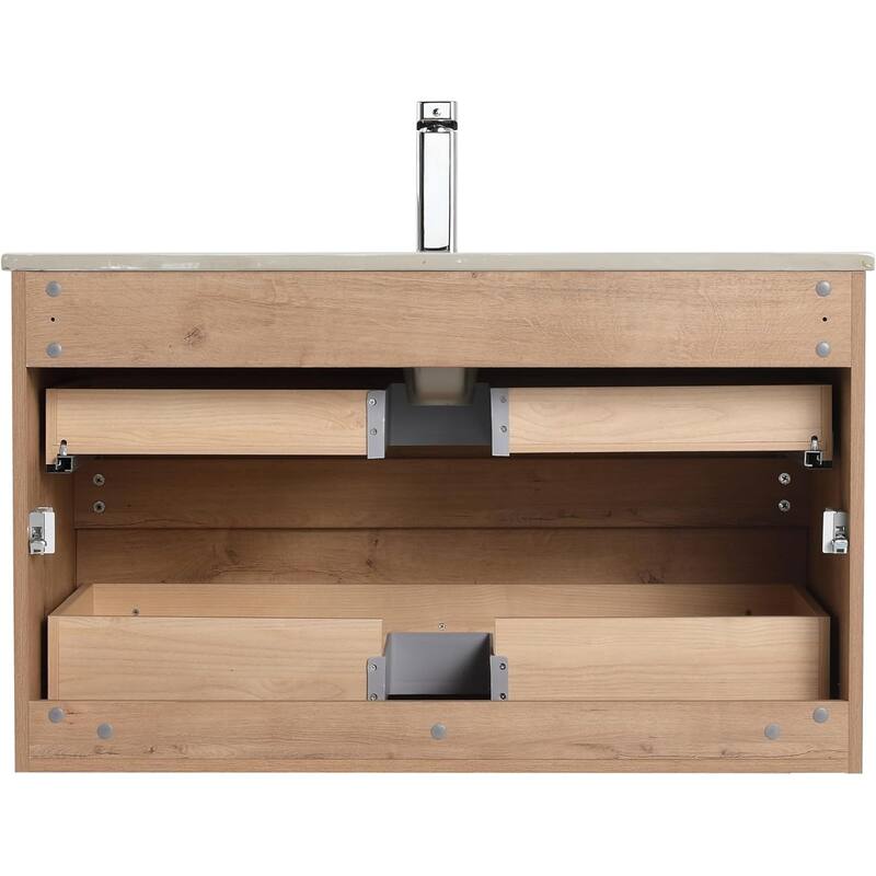 Blossom Assisi 36" Wall Mount Vanity w/ Sink, Glossy White