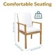 preview thumbnail 6 of 8, Sunnydaze Rodanthe Outdoor Patio Dining Chairs with Cushions - Set of 2