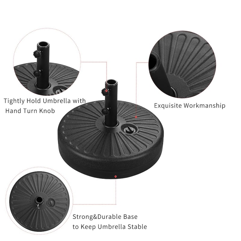 Autlaycil Patio Umbrella Base Water Filled Stand Umbrella Holder