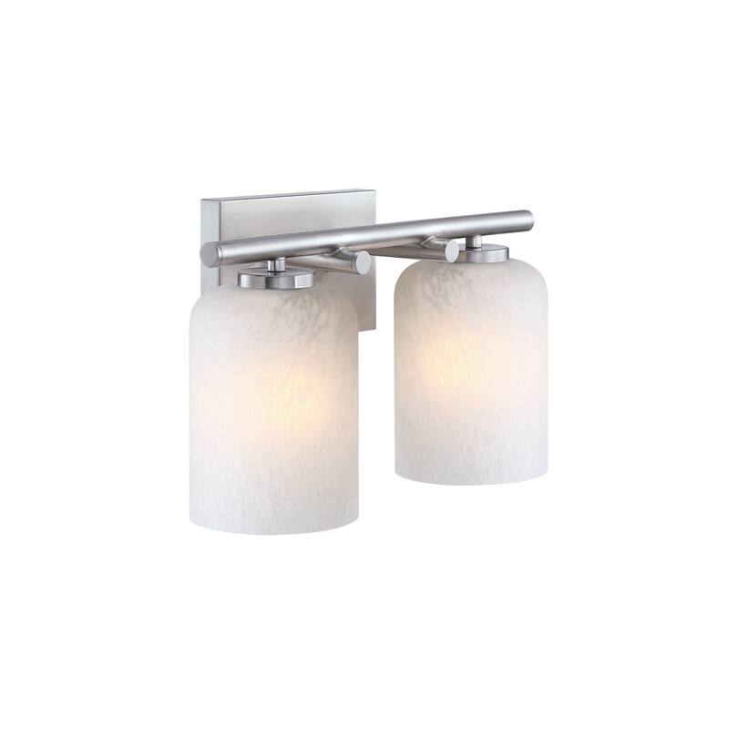 Bluestone Ridge 16 in. 2-Light Brushed Nickel Vanity Wall Light for Bathrooms - 5