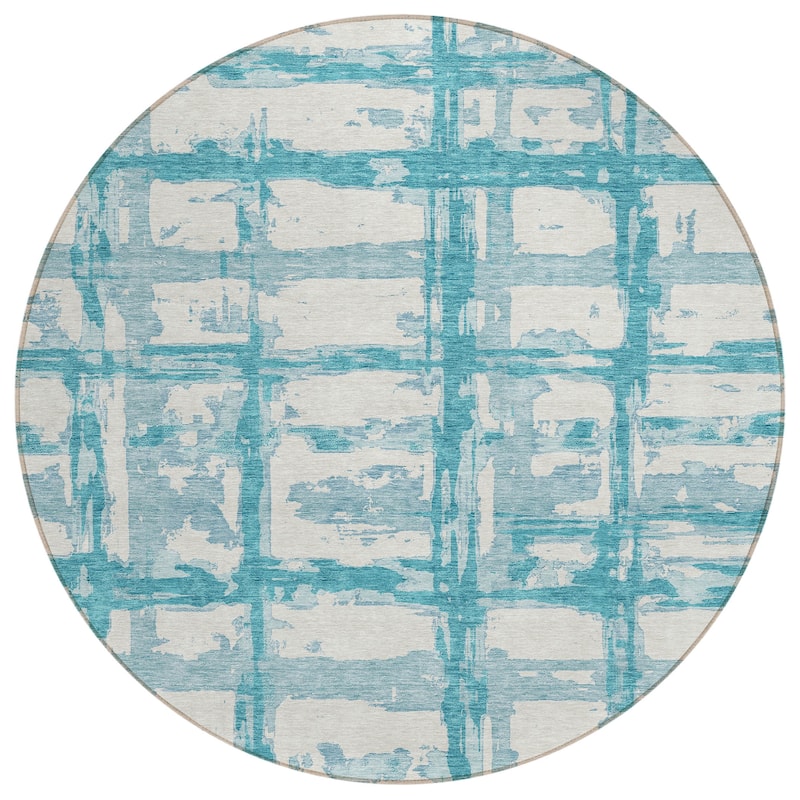 Machine Washable Indoor/ Outdoor Chantille Abstract Contemporary Rug