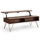 preview thumbnail 15 of 48, Moreno Mango Wood Metal Rectangle Industrial Lift Top Coffee Table