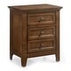 preview thumbnail 1 of 2, San Mateo Tuscan Brown 3-drawer Nightstand