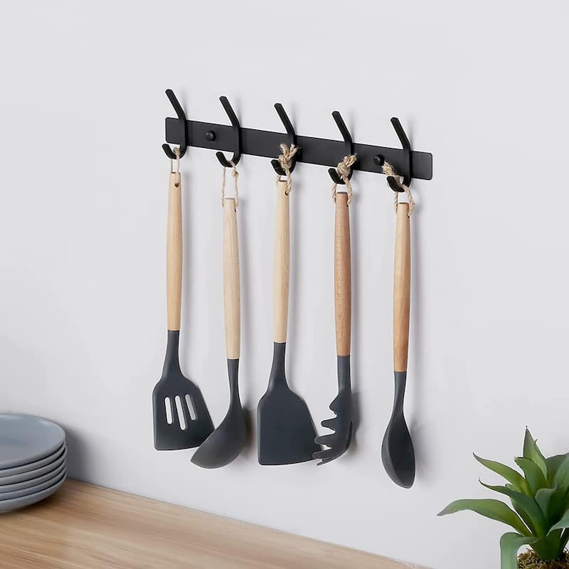 Bathroom Robe and Towel Hook Rack with 5 Hooks