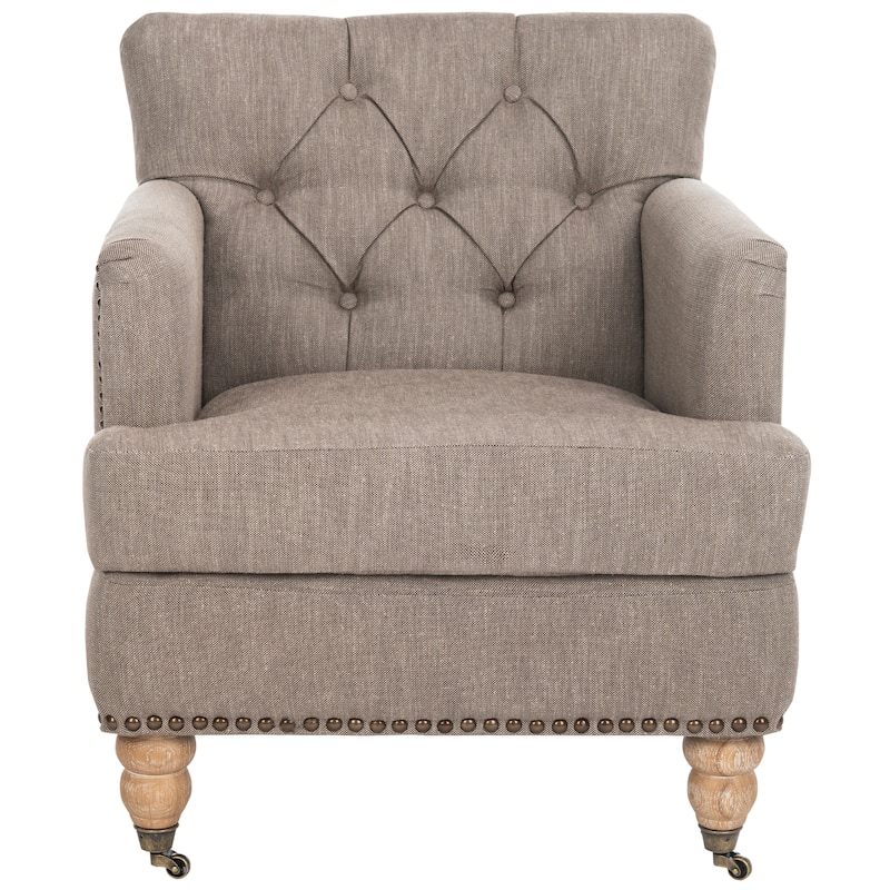 SAFAVIEH Tori Antiqued Tufted Club Chair - 28" x 34.4" x 32.7". - 28"W x 34"D x 33"H