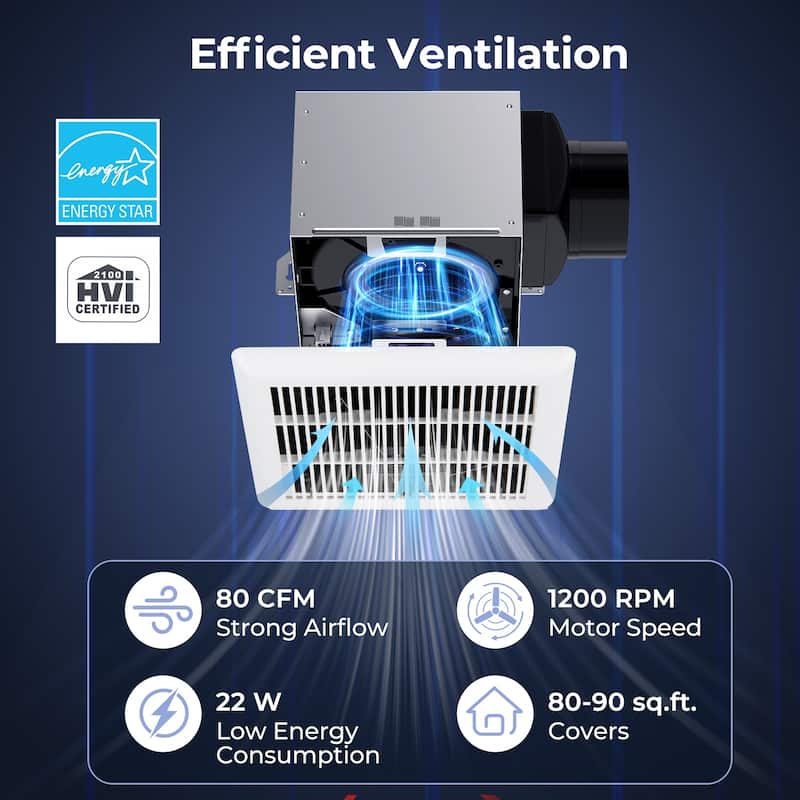 Gymax 80 CFM 1.5 Sones Quiet room Exhaust Fan w/Galvanized Housing&4'' - White