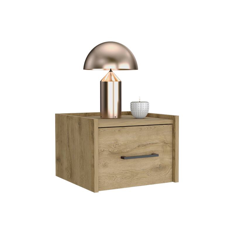 Modern Floating Nightstand,Space-Saving Design with Convenient Drawer and pull Handle for Bedroom,Closet,Entryway,College Dorm
