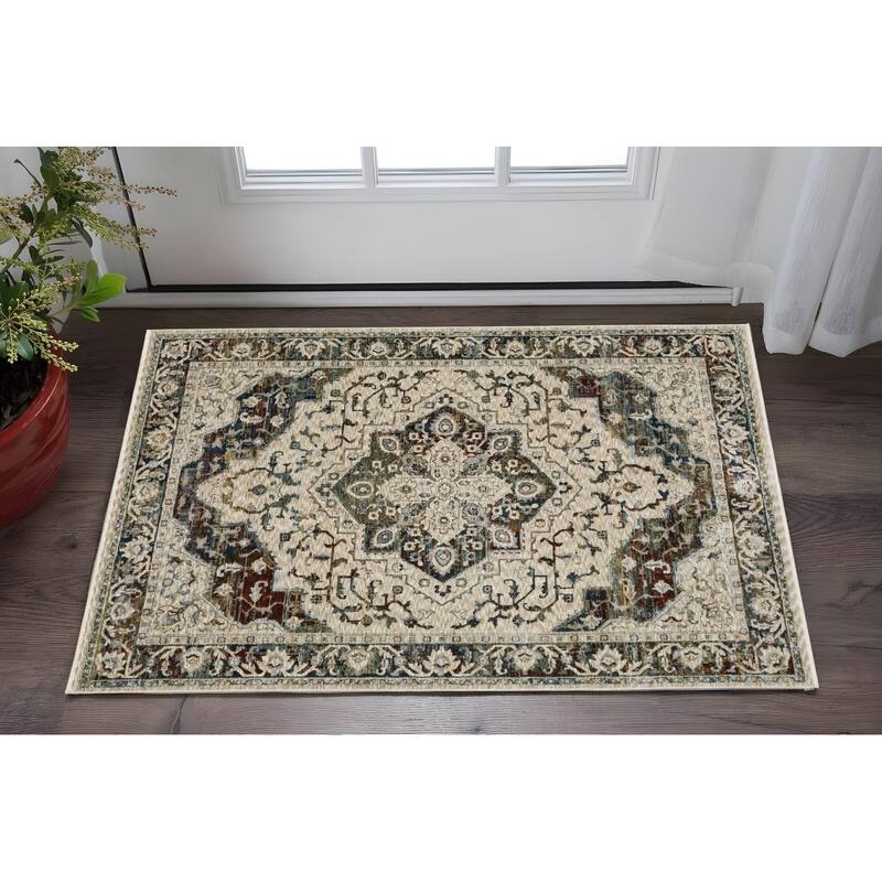 HomeRootsMedallion Traditional Runner Area Rug - 60.24' X '39.37' X '0.32