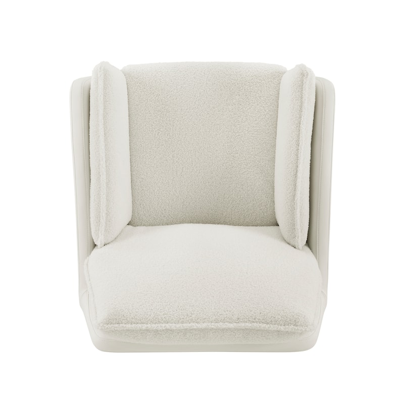 Marcia Swivel Sherpa Chair Accent Chair
