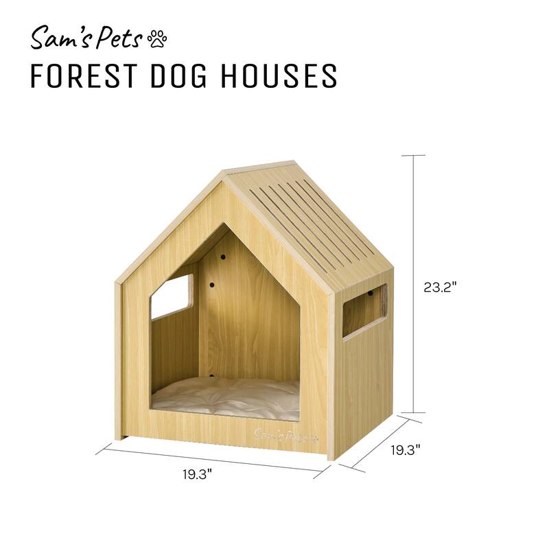 Forest 23'' Dog House In Natural Oak - 23