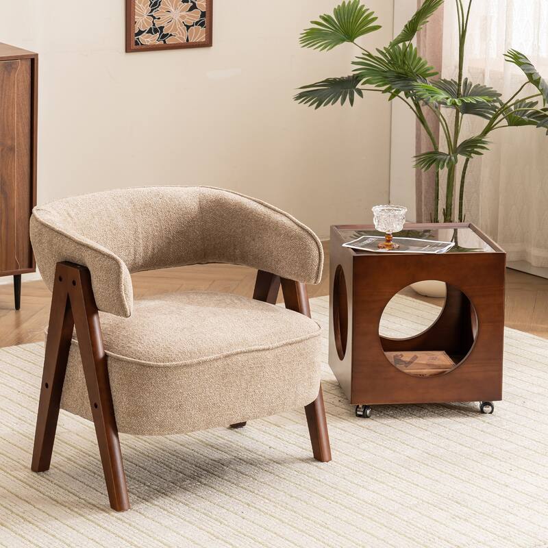Modern Accent Chair, Armchair with 8.7" Thick Seat Cushion for Living Room