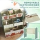 preview thumbnail 3 of 6, Qaba Toy Organizer with 6 Storage Bins, Kids Storage Unit for Bedroom, Kids Room, 25" x 12" x 26", Green