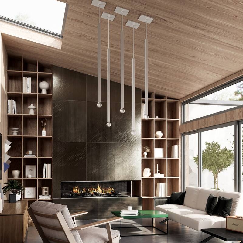 Livex Lighting 1 Light Mini Pendant, 49219-91 - 8.5" Sq. x 56" - 92" Adj. H