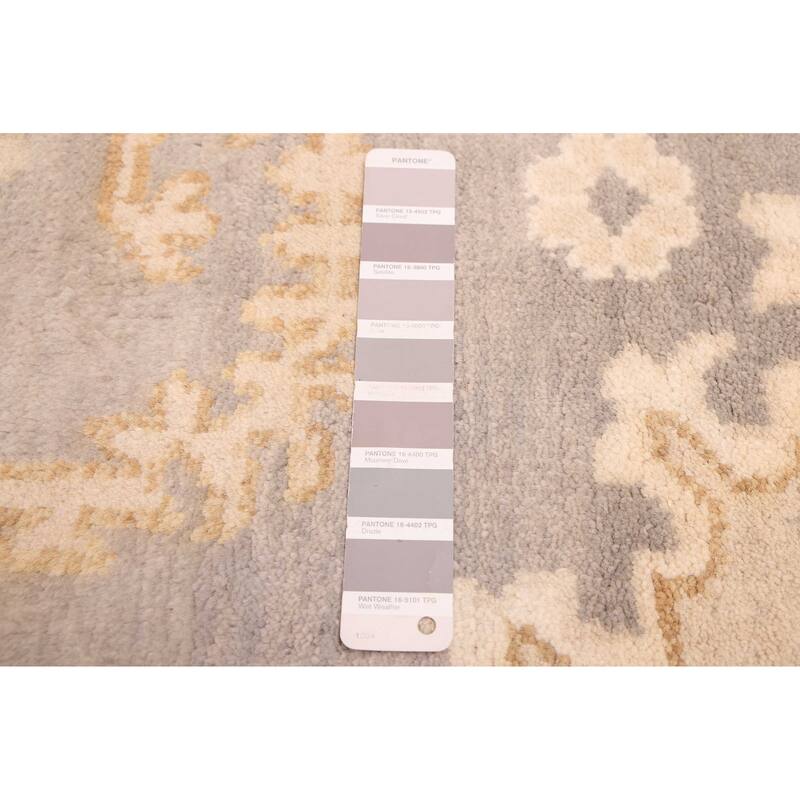 ECARPETGALLERY Hand-knotted Royal Oushak Grey Wool Rug - 8'1 x 9'8