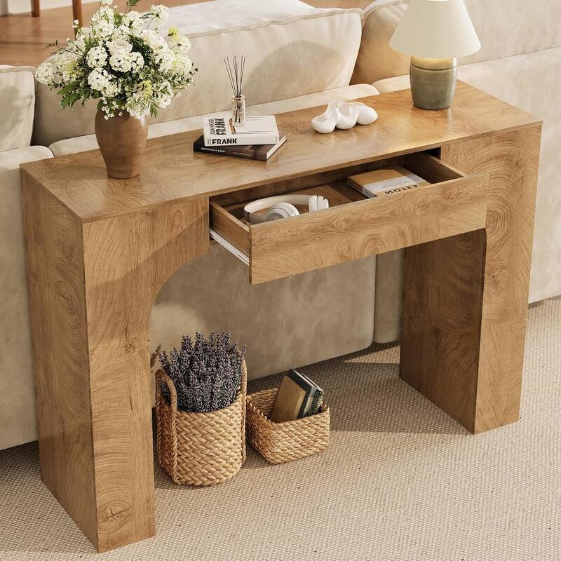 Farmhouse 47 in Console Table, Entryway Table with Drawer