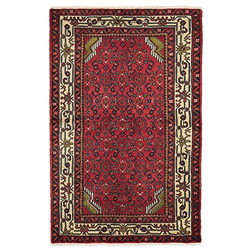 ECARPETGALLERY Hand-knotted Andelz Red Wool Rug - 3'3 x 5'1