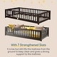 preview thumbnail 16 of 78, Twin/Full/Queen Size Floor Bed with Safety Guardrails, Toddler Floor Bed for Girls and Boys