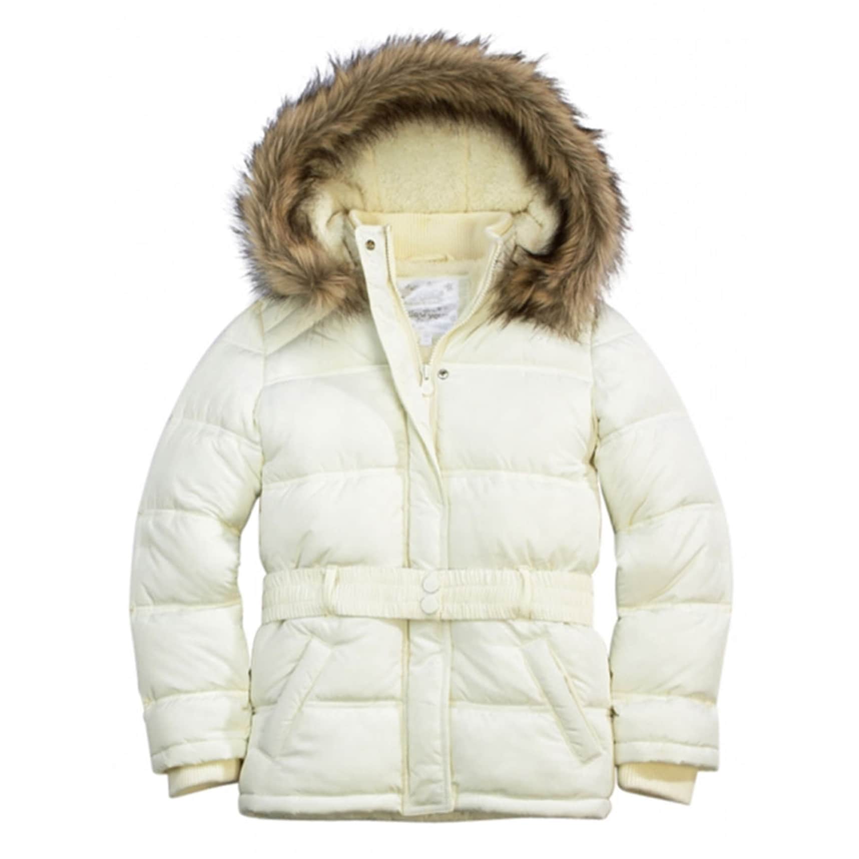 Justice puffer coat with faux fur hood discount