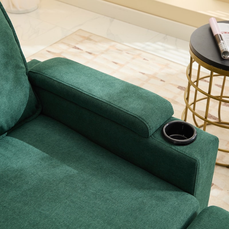 78'' Fabric L-Shaped 3-Seater Sectional Sofa with Storage Ottoman, USB Port, Cup Holders, and Magazine Bags