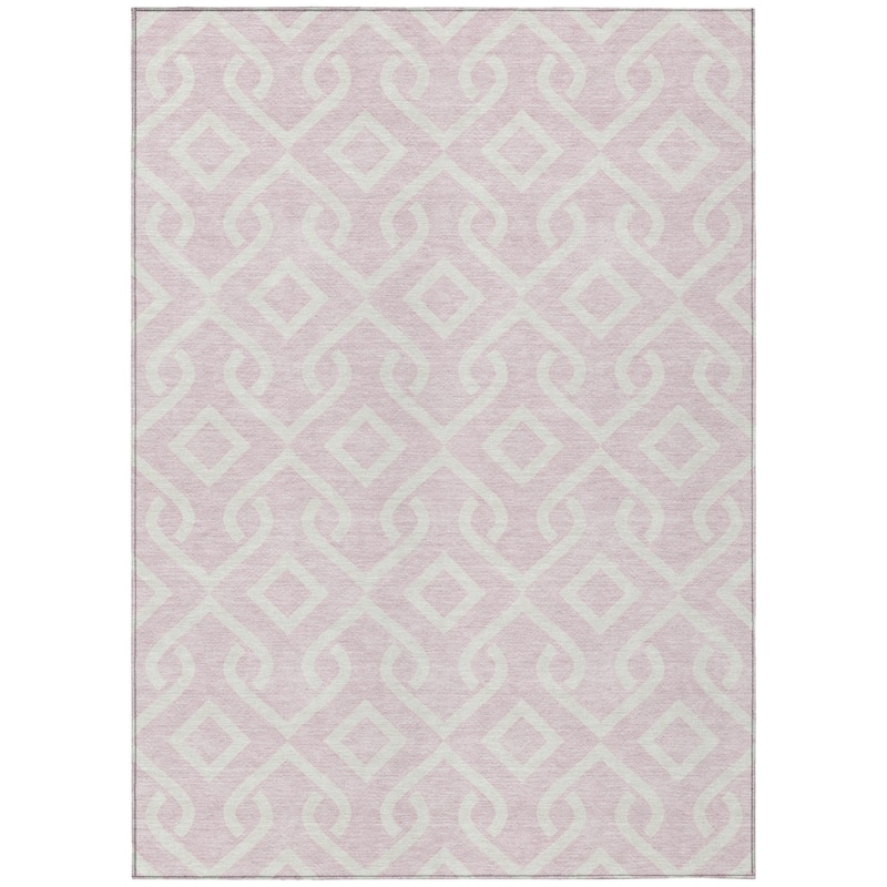 HomeRoots Geometric Transitional Rectangle Outdoor Rug