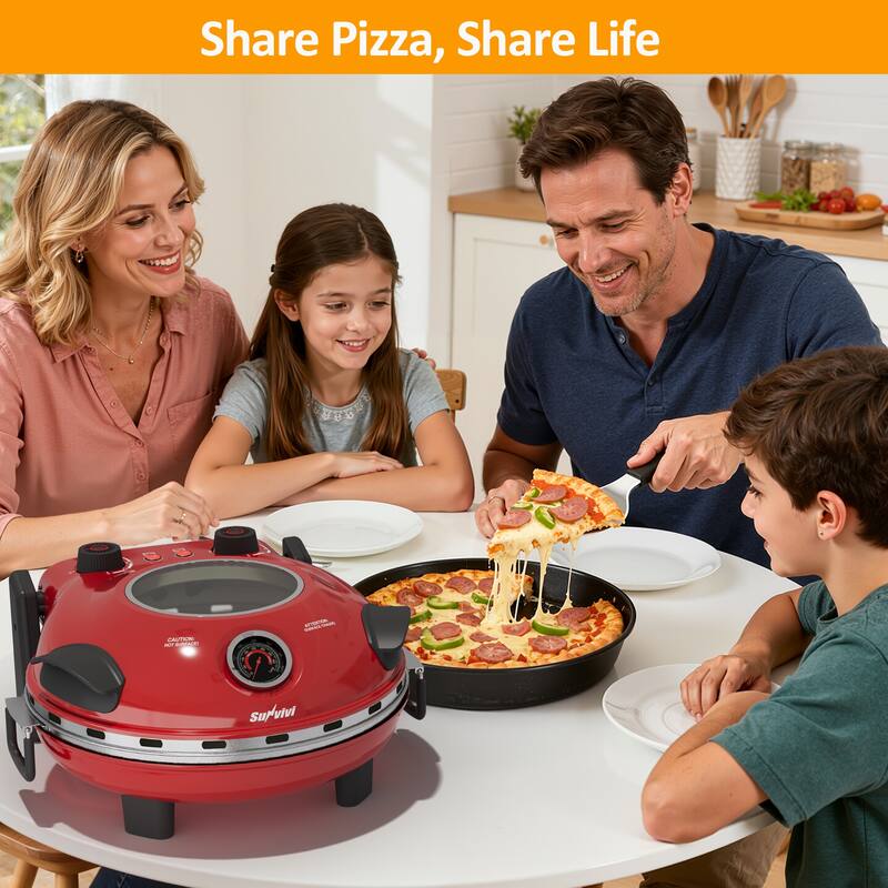 1200W Indoor/Outdoor Portable Electric Pizza Oven