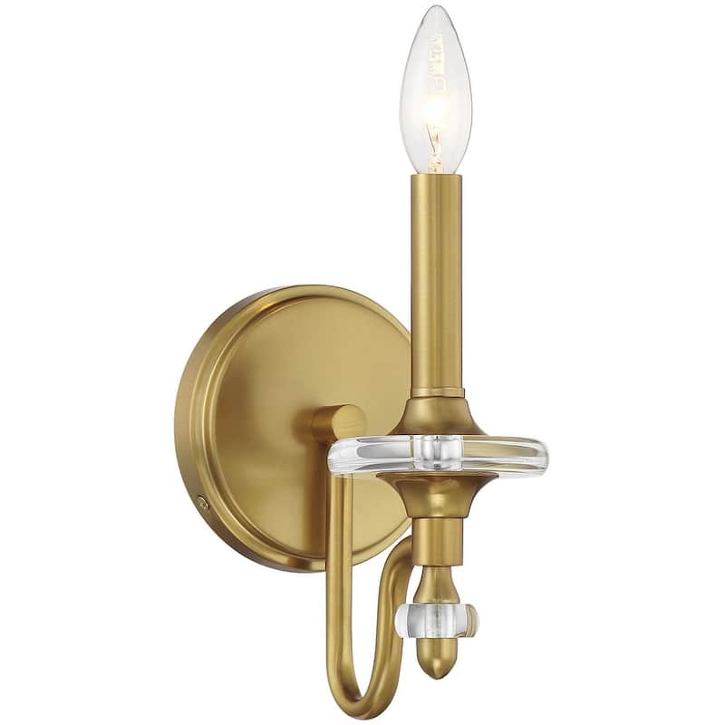 Savoy House 9-1360-1 Champlain 9" Tall Bathroom Sconce - Warm Brass