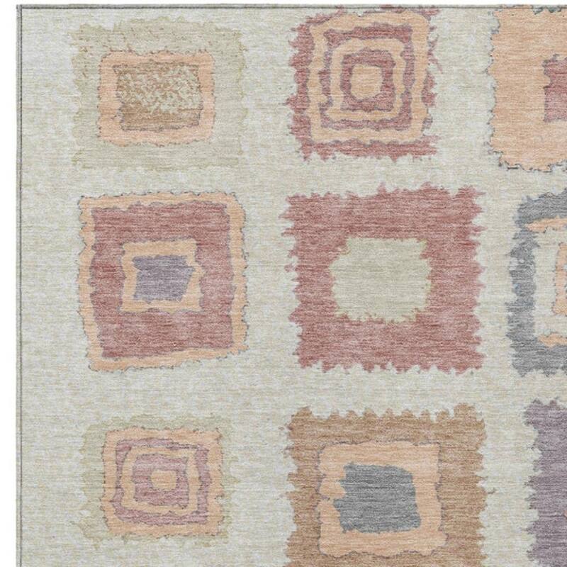 HomeRoots Geometric Transitional Rectangle Outdoor Rug
