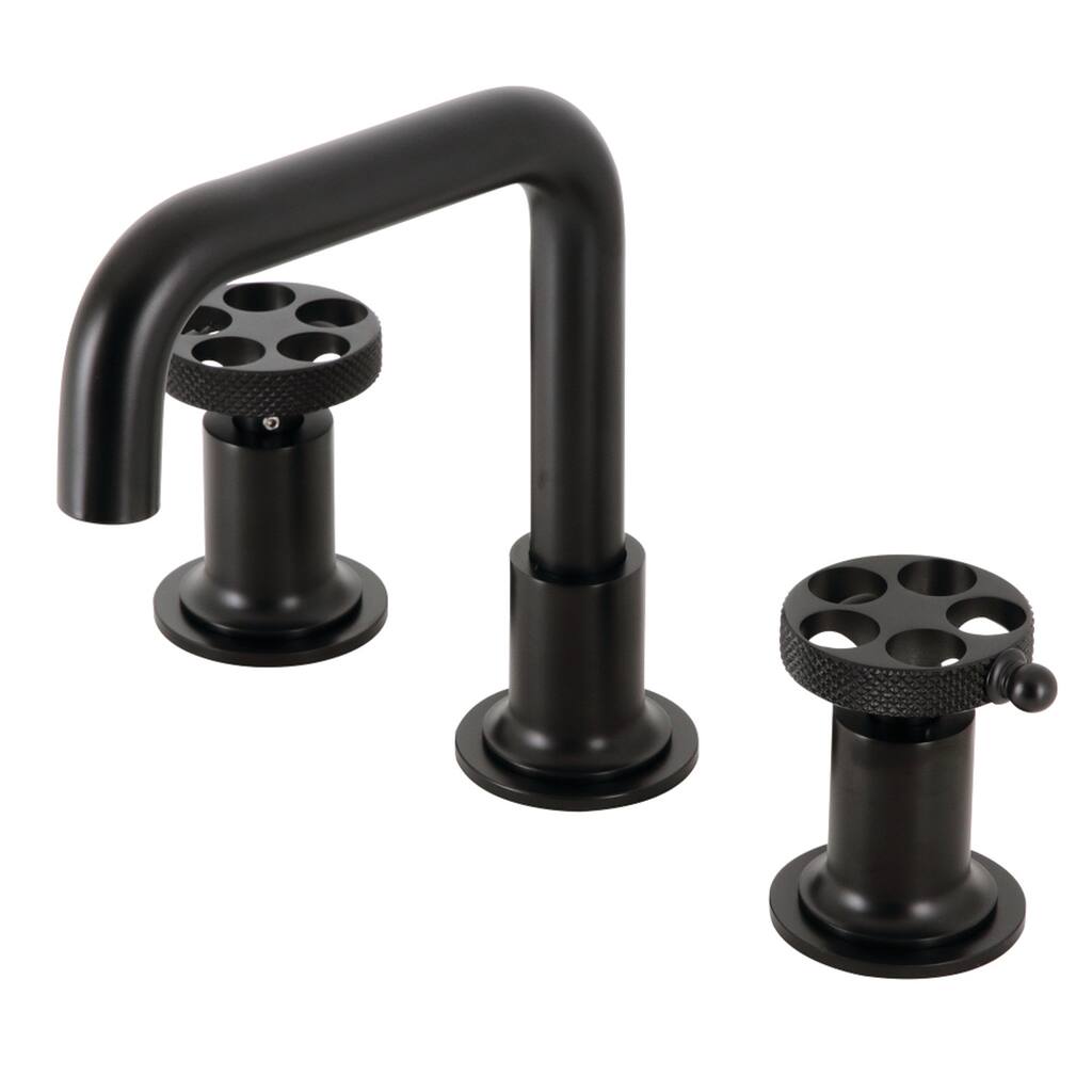 Webb Two-Handle 3-Hole Deck Mount Widespread Bathroom Faucet with Push Pop-Up