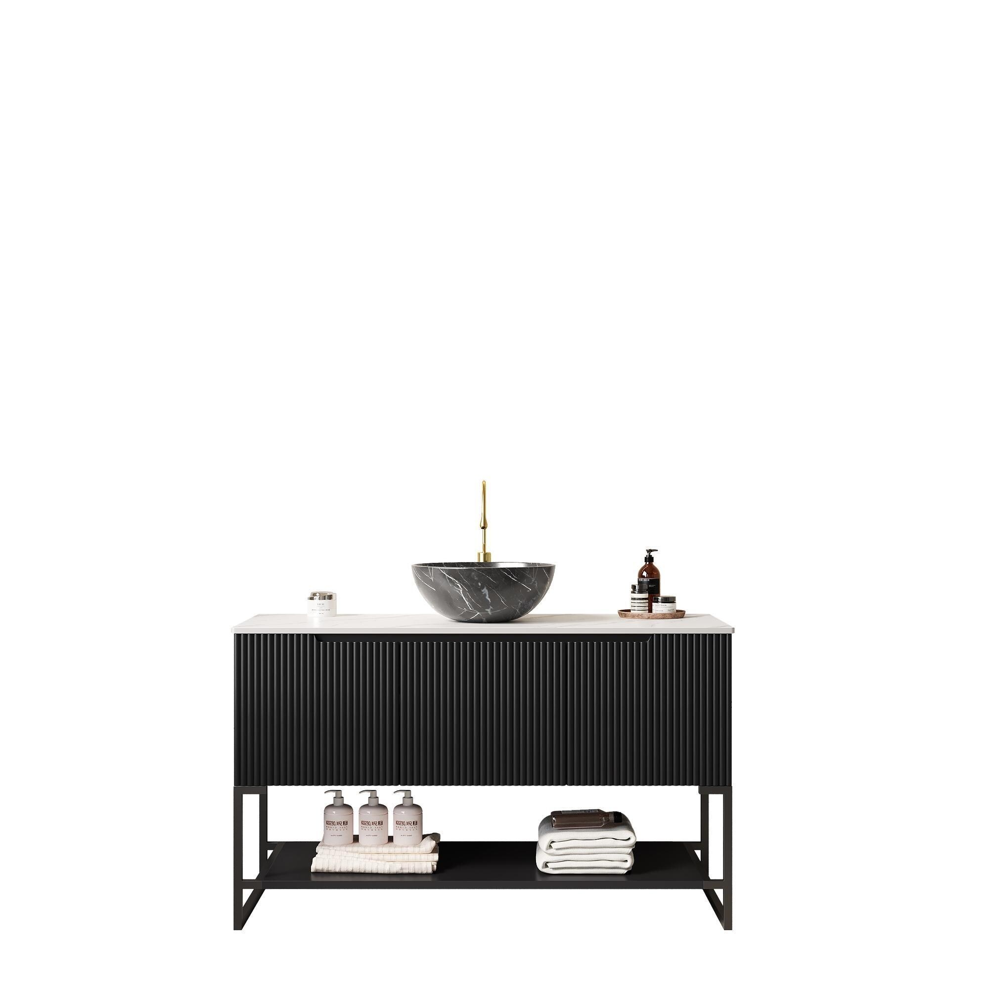 48" Bathroom Vanity with Sintered Stone Countertop and Sink