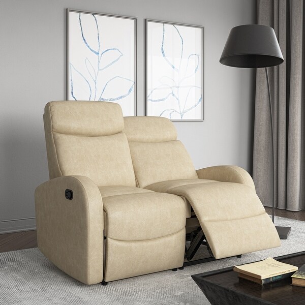 Distressed faux leather recliner best sale